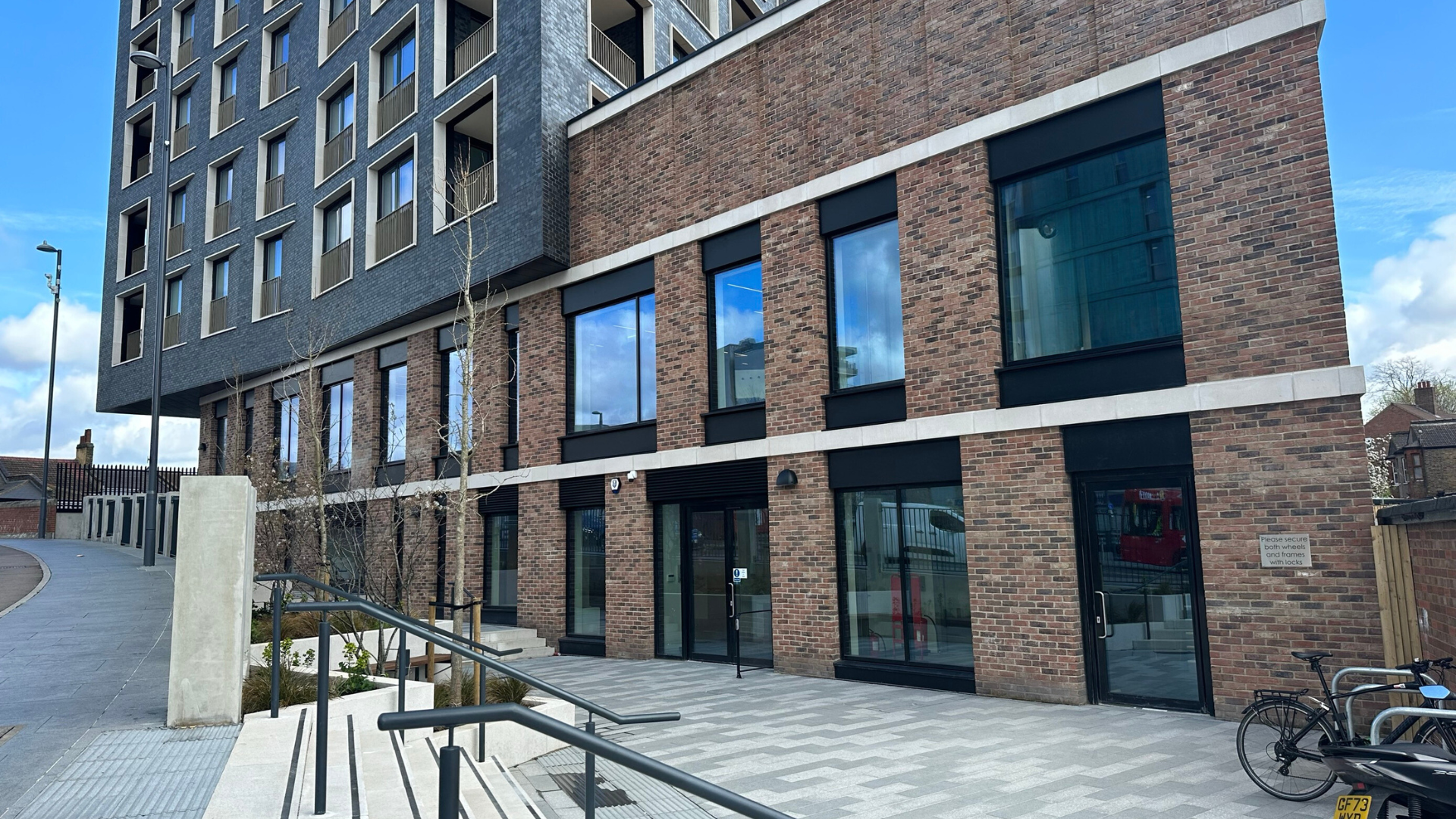 The outside area of the building