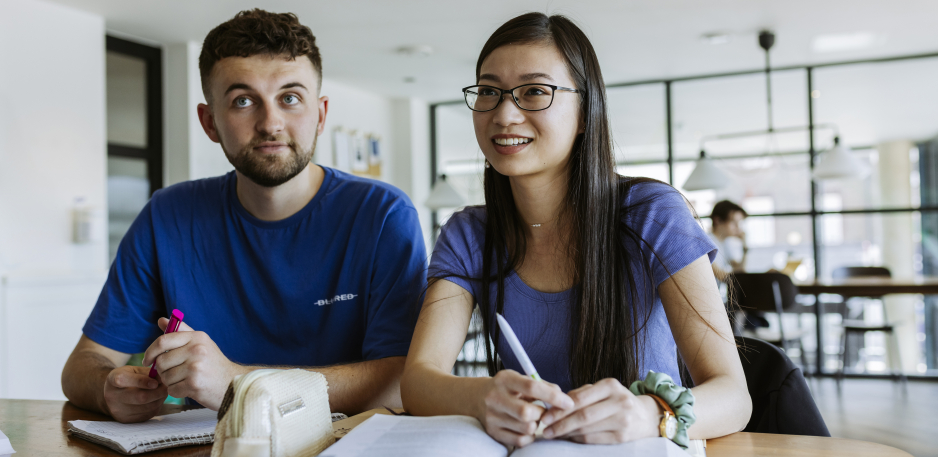 Students studying together