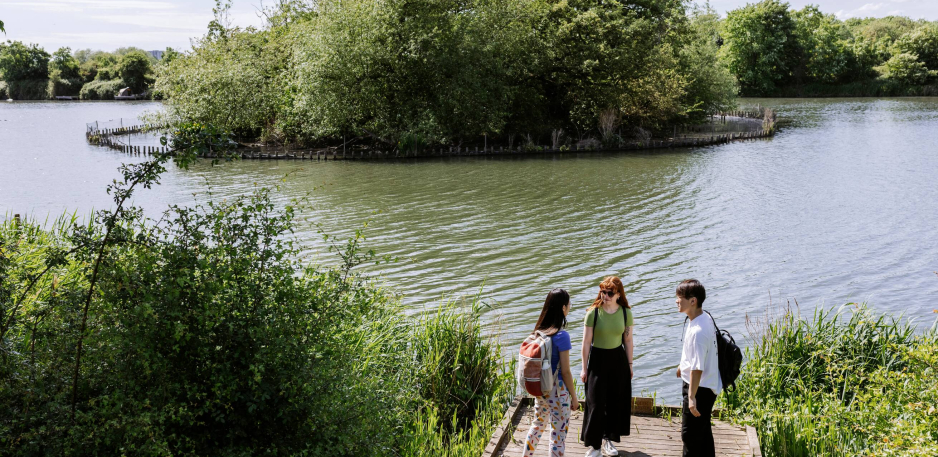 Students in the nature reserve