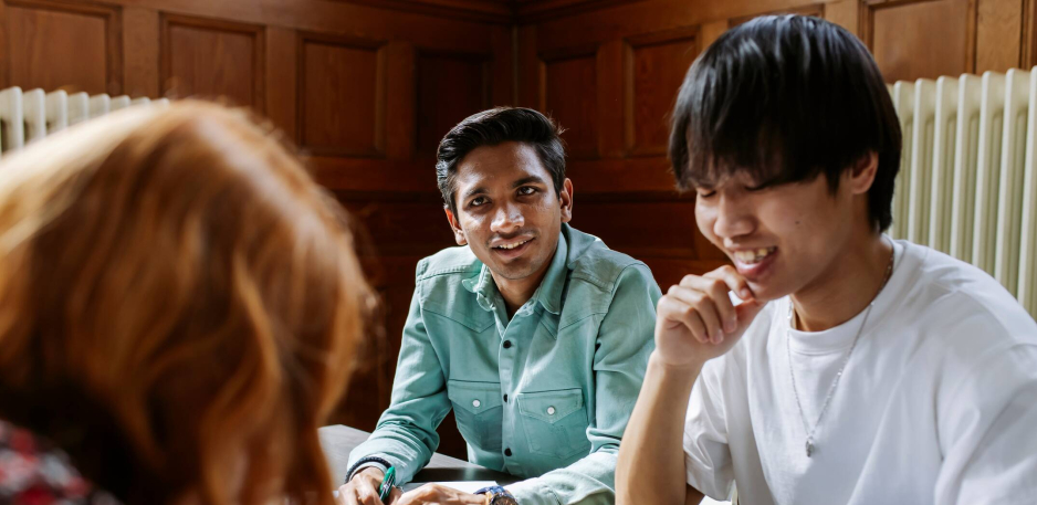 Students in a work placement